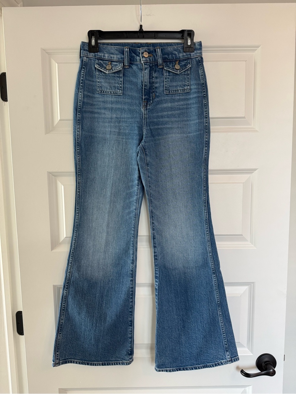 NWOT J.Crew Vintage flare jean with flap pockets